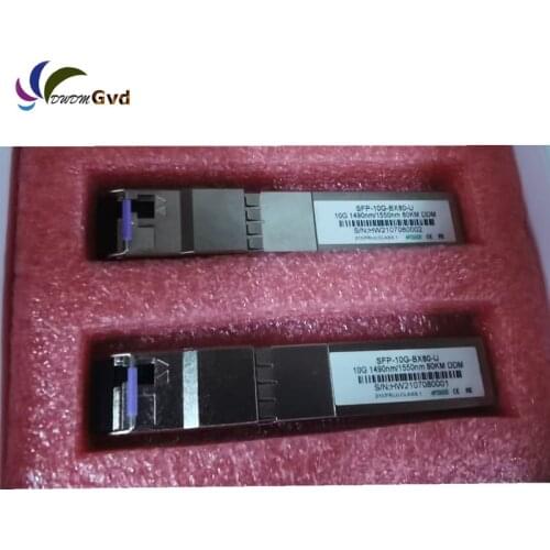 Free shipping A pair SFP-10G-BX80U and SFP-10G-BX80D Compatible 10G BiDi SFP+ 1490/1550 and 1550/1490 80km Transceiver Module