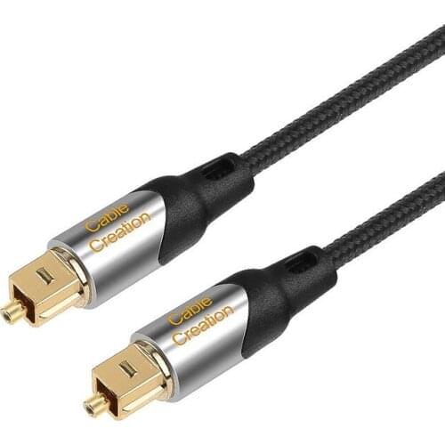 Digital Optical Audio Cable,Toslink Male SPDIF Cable with Nylon Braided Fiber Optic Cord for Home Theater,Sound Bar,TV,PS4,Xbox