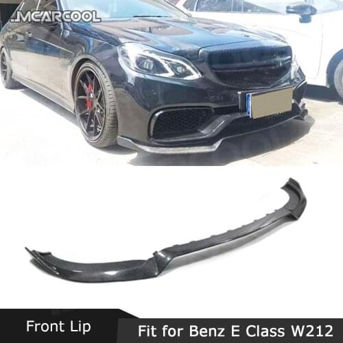 For Benz W212 E63 AMG 2014 -2016 Front Lip Spoiler Carbon Fiber / FRP Head Bumper Chin Shovel Protector Car Styling