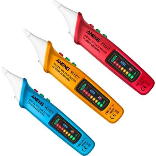 VC1017 Electrician Zero Line Detection Pen Non-contact Voltage Detector Smart Electric Pen LED Digital With Light Indicator