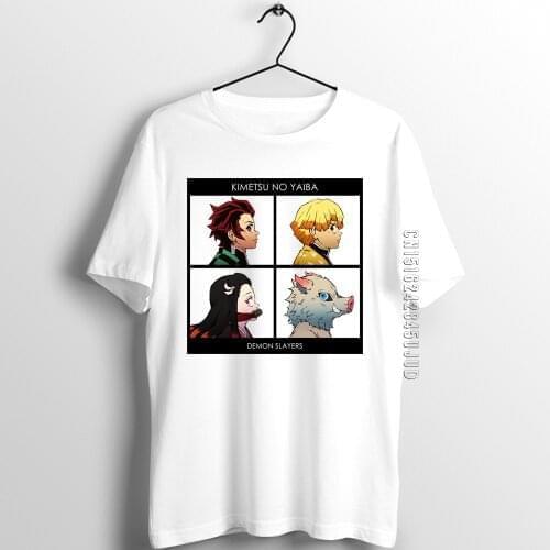 Unix T Shirt Men Guys Demon Slayer Kimetsu No Yaiba Sworld of Demon Destruction Nezuko Tanjiro Inosuke Printed Tee