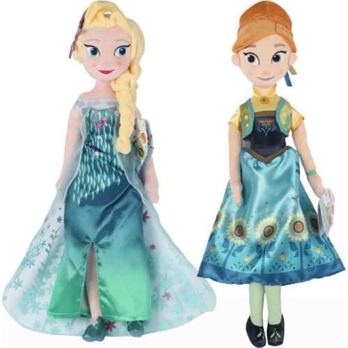 Disney Toys New Version Frozen Princess 40cm - 50cm Anna & Elsa Brinquedos High Quality Plush Toy Drop Shipping