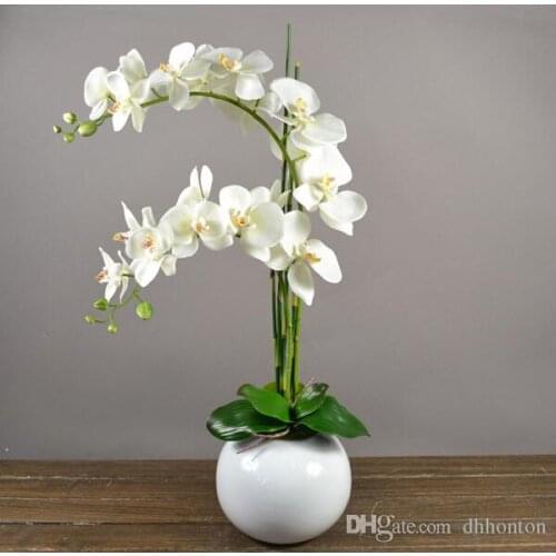 78cm Artificial Butterfly Orchid flower Silk Phalaenopsis Wedding Home DIY Decoration Fake Flowers