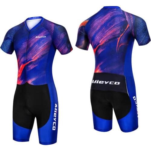 2021 Triathlon Suit MTB Short Sleeve Skinsuit Cycling Jersey Jumpsuit Racing Mens Tracksuit Clothing Bicycle Mountain Bike Wear