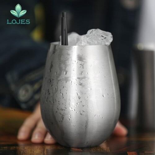 550ml/18oz hot sale stainless steel 304 milk Cold drinking Whisky beer cup creative egg shape Coffee tea Mug