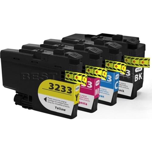 LC3233 ink cartridge for brother DCP-J1100DW MFC-J1300DW printer , full ink with chips, LC3233 inkjet cartridge