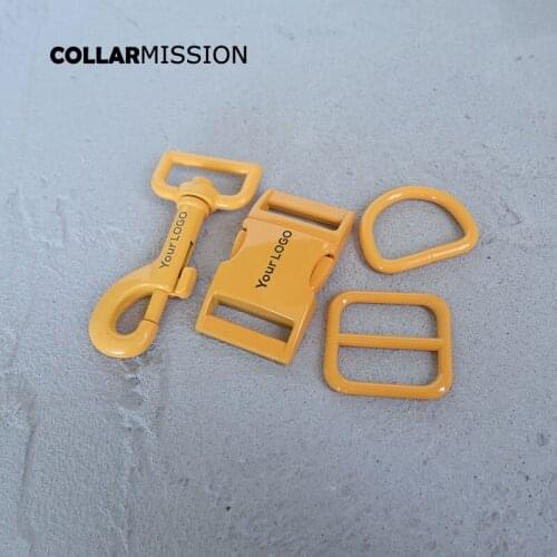 Metal buckle+adjust buckle+D ring+metal dog clasp)diy dog collar 25mm webbing accessory We provide laser engraving LOGO