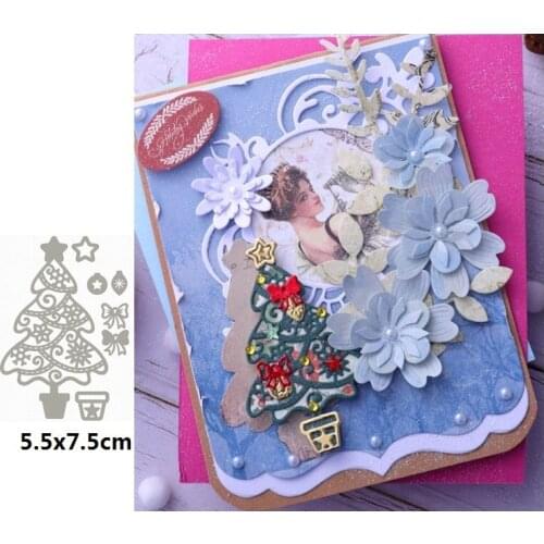 Christmas Tree Metal Cutting Dies Scrapbooking Craft Dies Stencil Album Embossing Card Making Die Cut Dies New 2020
