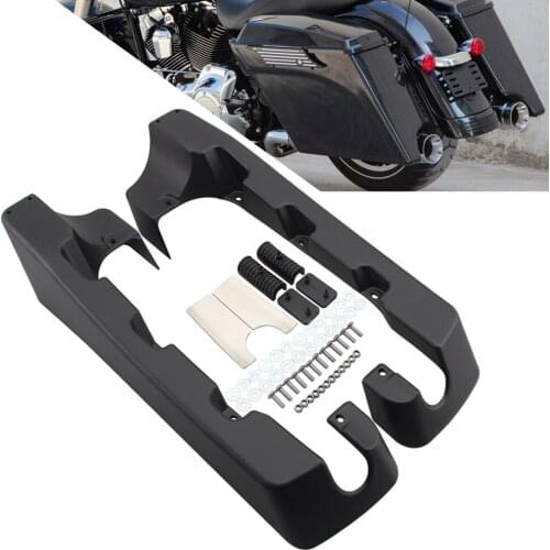 Motorcycle Matte Black 4" Hard Stretched Saddle Bag Extension For Harley Touring Road King Street Electra Glide Ultra FLTR 94-13