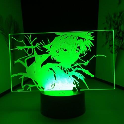 Newest 3D LED Lamp Anime Hunter X Hunter Killua for Bedroom Decor Nightlight Birthday Gift Acrylic Night Light Killua Zoldyck
