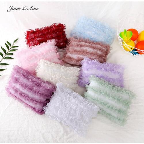 Jane Z Ann Solid color Baby photography pillow multi-color lace infant studio shooting accessories