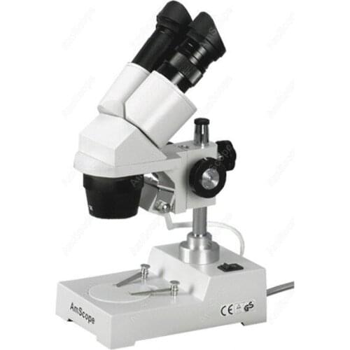Sharp Stereo Microscope--AmScope Supplies Sharp Stereo Microscope 10X-20X-40X