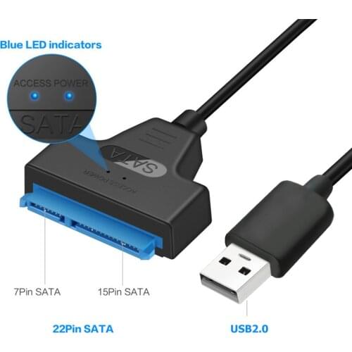 USB 3.0 to SATA7+15pin Hard Disk Cable Converter 2.5 Inches SSD Hard Disk