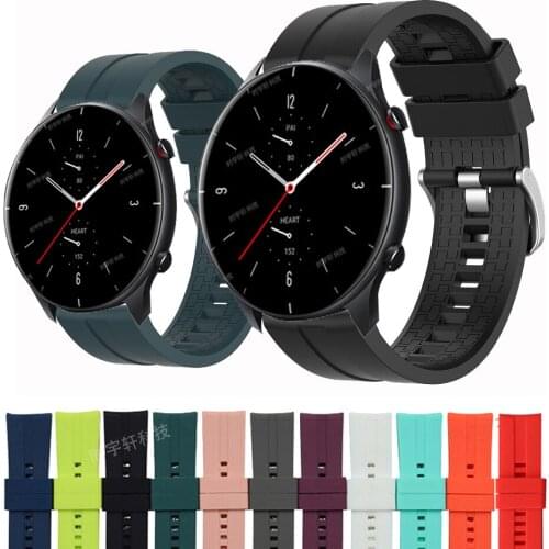 For GTR 2E Watchband Silicon Strap for Xiaomi Huami Amazfit gtr 2/47mm Bracelet Band 22mm Sport Wristband Correa for Stratos 3 2
