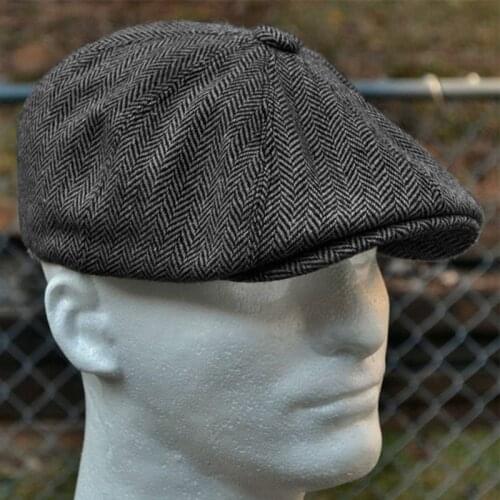 Wool Unisex Autumn Winter Newsboy Caps Men And Women Warm Tweed Octagonal Hat For Male Detective Hats Retro Flat Caps chapeau