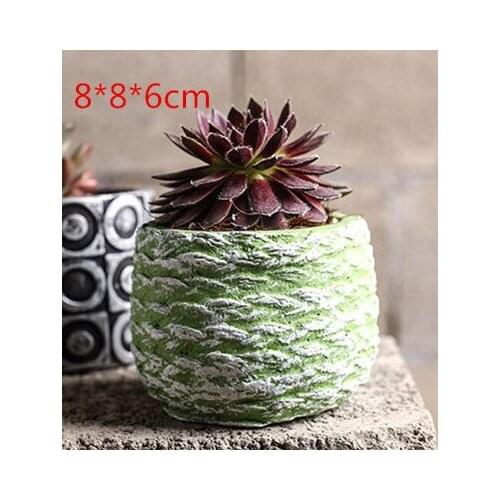 Silicone Mold Succulent Plants Mini Pots Retro Thumb Basin Reusable Candle Mold Concrete Mould Vase Molds Silica Gel PRZY 001