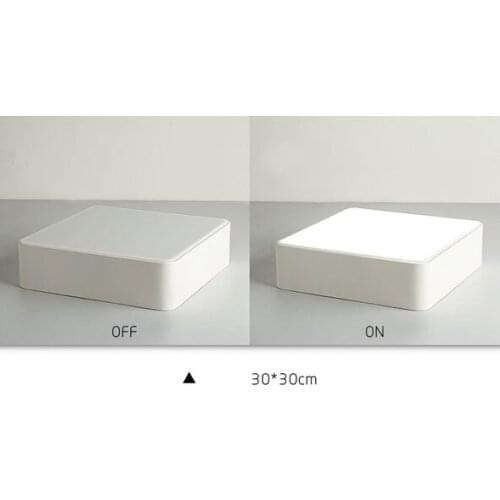 Modern square LED panel surface mounted ceiling light White/Black bathroom AC110-240V luminarias para