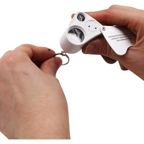 Magnifying Glass 30X 60X High Magnification LED Light to See Diamond Waist Jade Jewelry Antique Appraisal Tool