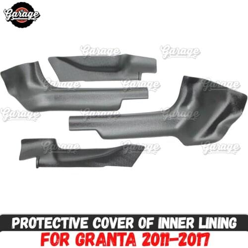 Protective cover of inner lining for Lada Granta 2011-2017 ABS plastic 4 pcs interior molding of scratches car styling tuning