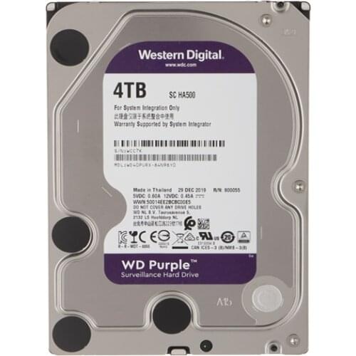 Free Shipping New Hard Drives For Security Surveillance System CCTV Camera DVR NVR WD40PURX Purple 4TB HDD Hard Drive Disc