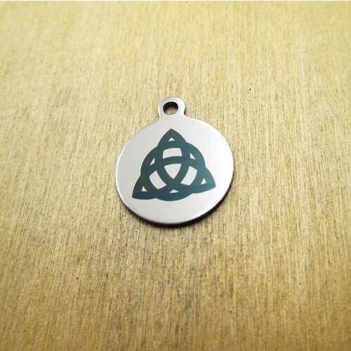 10pcs/lot Knot stainless steel charms Laser Engraved DIY Charms Pendants