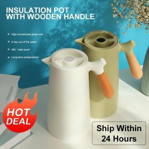 1000ml portable thermos large capacity Nordic style handle coffee thermos household detachable thermos