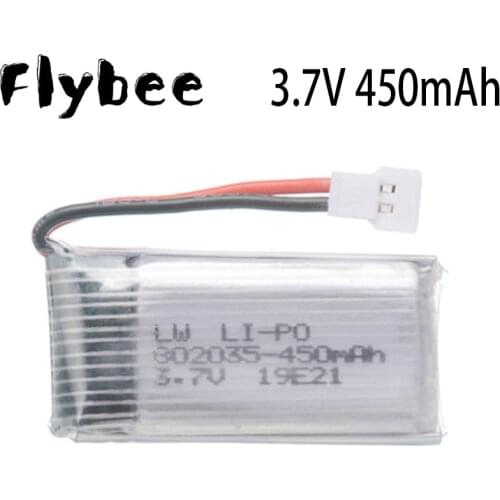 3.7V 450mAh Lipo Battery For H107 H31 KY101 E33C E33 U816A V252 H6C RC Quadcopter 3.7v 450mAh Lipo Battery 1-10PCS