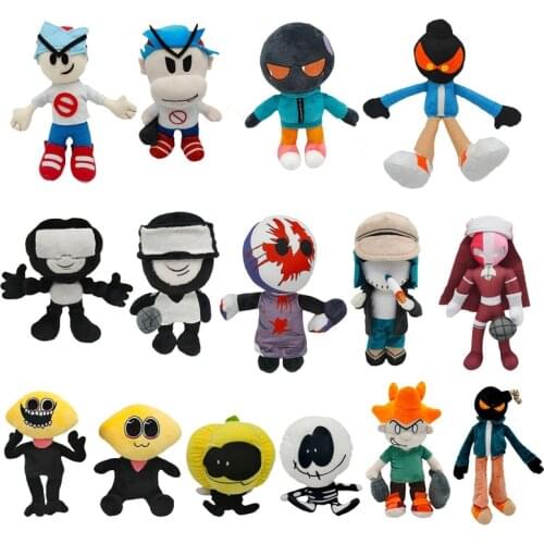 30cm Plush Toy Halloween Decorative Friday Night Funkin Spooky Month Skid and Pump Stuffed Soft Toy Gift