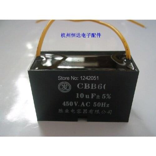 5pcs Fan Capacitor Metallized Capacitor Start Capacitor CBB61 500VAC 10.0uF