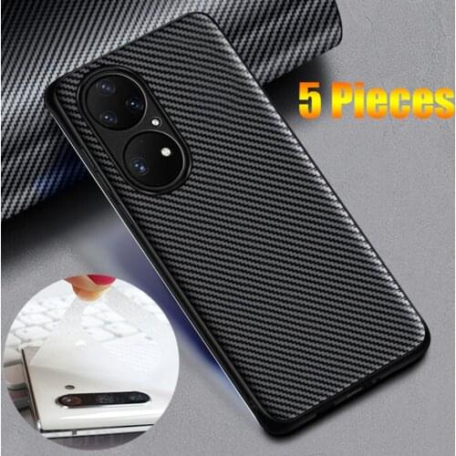 5Pcs 3D Carbon Fiber Screen Protector For Huawei Honor View 20 10 20S 20 Pro 9X 9A 10 Lite 8X Back Cover Protective Guard Film