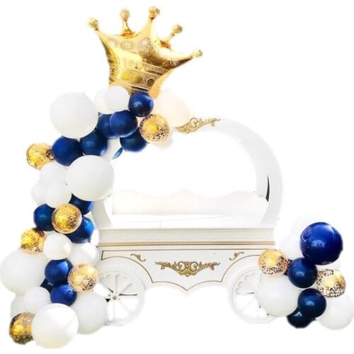 83pcs/set crown garland ballons birthday Chain of Rubber wedding Latex balloon blue/pink Balloon Chain Arch Decoration