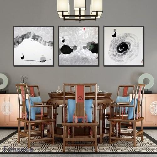 New Chinese Style Abstract Zen Taoism Decorative Canvas Painting Artistic Conception Monk Pictures For Home Wall Poster