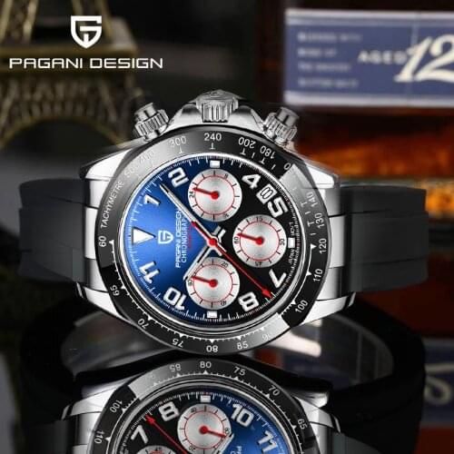 New PAGANI Design Men Quartz Watches Japan VK63 Clock Sapphire Glass Sports Watch Men Luxury Chronograph Wristwatches For Man