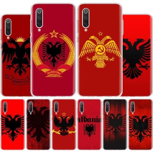 Albania Flag Eagle Cover Phone Case For Xiaomi Redmi Note 10 9 9S 8T 8 7 6 5 9A 6A 7A 8A 9C K20 S2 Pro Luxury Soft Coque