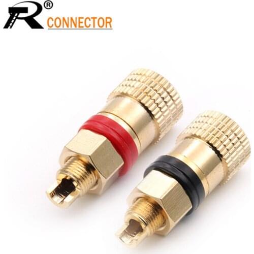 Pure Copper Banana Electrical Jacks High Current HIFI Cable Terminal Lithium Battery Banana Connector Binding Post Terminals