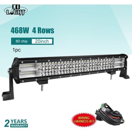CO LIGHT 20inch Led Light Bar 468W Off Road Work Light 8D Spot Flood Combo 12V 24V for Auto Trucks Tractor 4X4 ATV Lada Niva