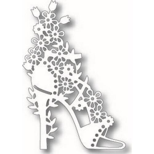 Floral Shoe New Metal Cutting Dies for DIY Scrapbooking Album Decorative Embossing Handmade Paper Cards Gift