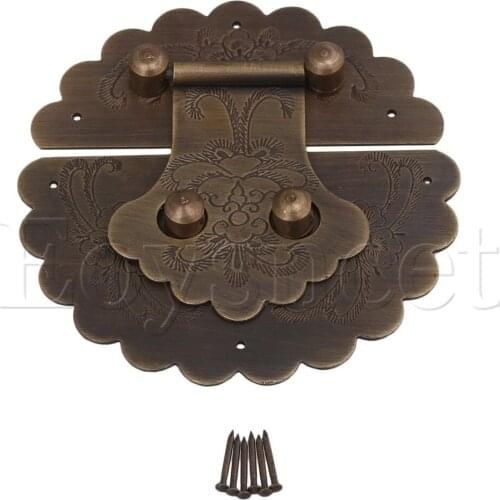Bronze Copper Decorative Latch Lock Catch for Jewelry Wooden Box 10x0.1cm