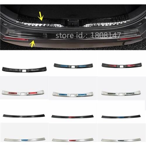 For Toyota RAV4 2019 2020 Car Inside Inner Rear Bumper Trim Plate Outside Frame Trunk Pedal