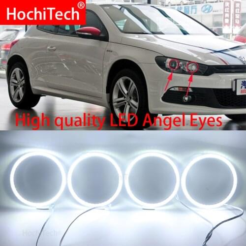 For Volkswagen VW Scirocco with projector Super Bright white color 3528 SMD led Angel Eyes kit daytime running light DRL