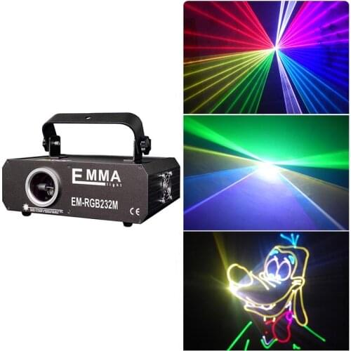DMX+ILDA+3D Multi Color 1.2 Watt RGB Beam DJ Stage Lighting Laser Projector Disco Effect Machine