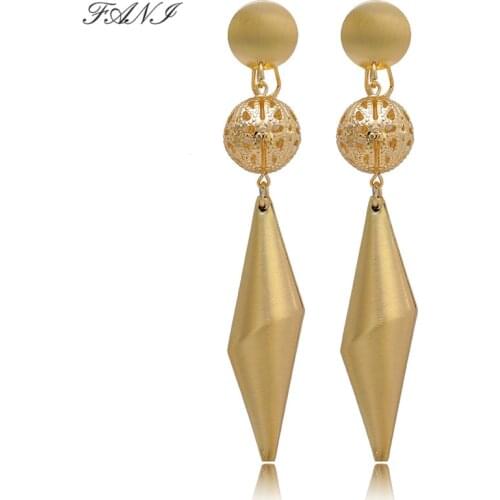 Fani 2018 Fashion Jewelry Big Hoop Earrings Gift For Women gold jewelry earrings fashion drop earrings Party Daily
