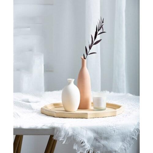 Porcelain Flower Vase For Modern Home Decor Ceramics Vase Rustic Terrarium Bottle Table Ornaments Dried Flower Vase Nordic