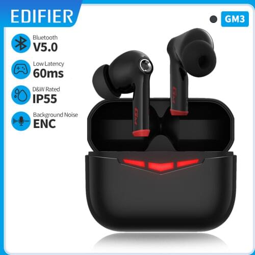 EDIFIER HECATE GM3 TWS Gaming Earbuds Wireless Earphones Bluetooth 5.0 60ms Low Latency IP55 Waterproof E-sport
