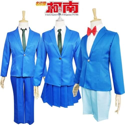 Anime Detective Conan Cosplay Conan Edogawa Costume Kudou Shinichi Suit Mouri Ran Outfits Performance Clothes Party Cos Shows