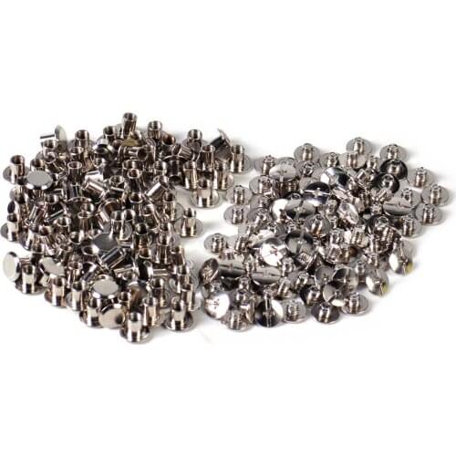 LETAOSK High Quality 100x Solid Binding Screw Stud Button Nail Rivets Leather Craft Belt Photo Album Bag Wallet