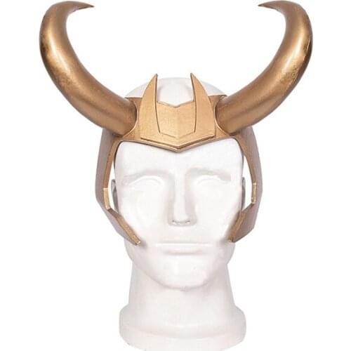 Adult Loki Mask Cosplay Halloween Party Masquerade Costume Head Accessories Superhero Headgear