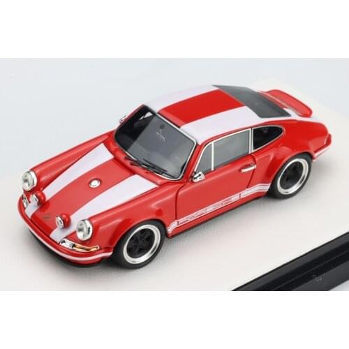 Timothy Pierre TP 1:64 Porsche 964 Singer Coupe Red w/White Stripe Resin Model Car