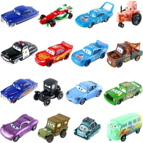 Disney Pixar Cars 2 3 Lightning McQueen Jackson Storm Mater Ramirez 1:55 Diecast Vehicle Metal Alloy Model Boy Toys Kids Gifts