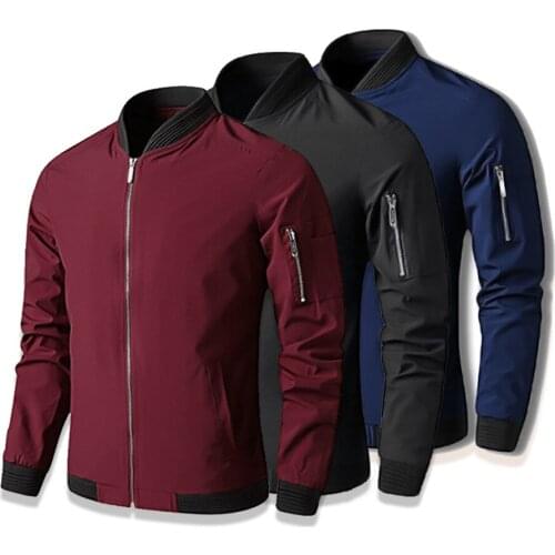 2019 Mens Jackets Spring Autumn Casual Coats Bomber Jacket Slim Fashion Male Outwear Mens Brand Clothing M-6XL